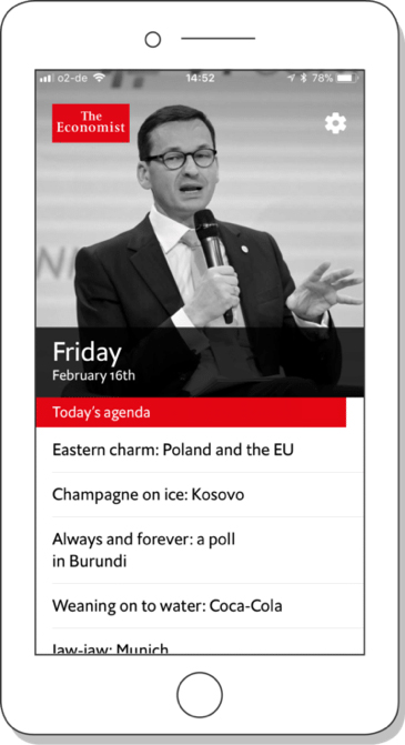 The economist espresso app as a best practice example